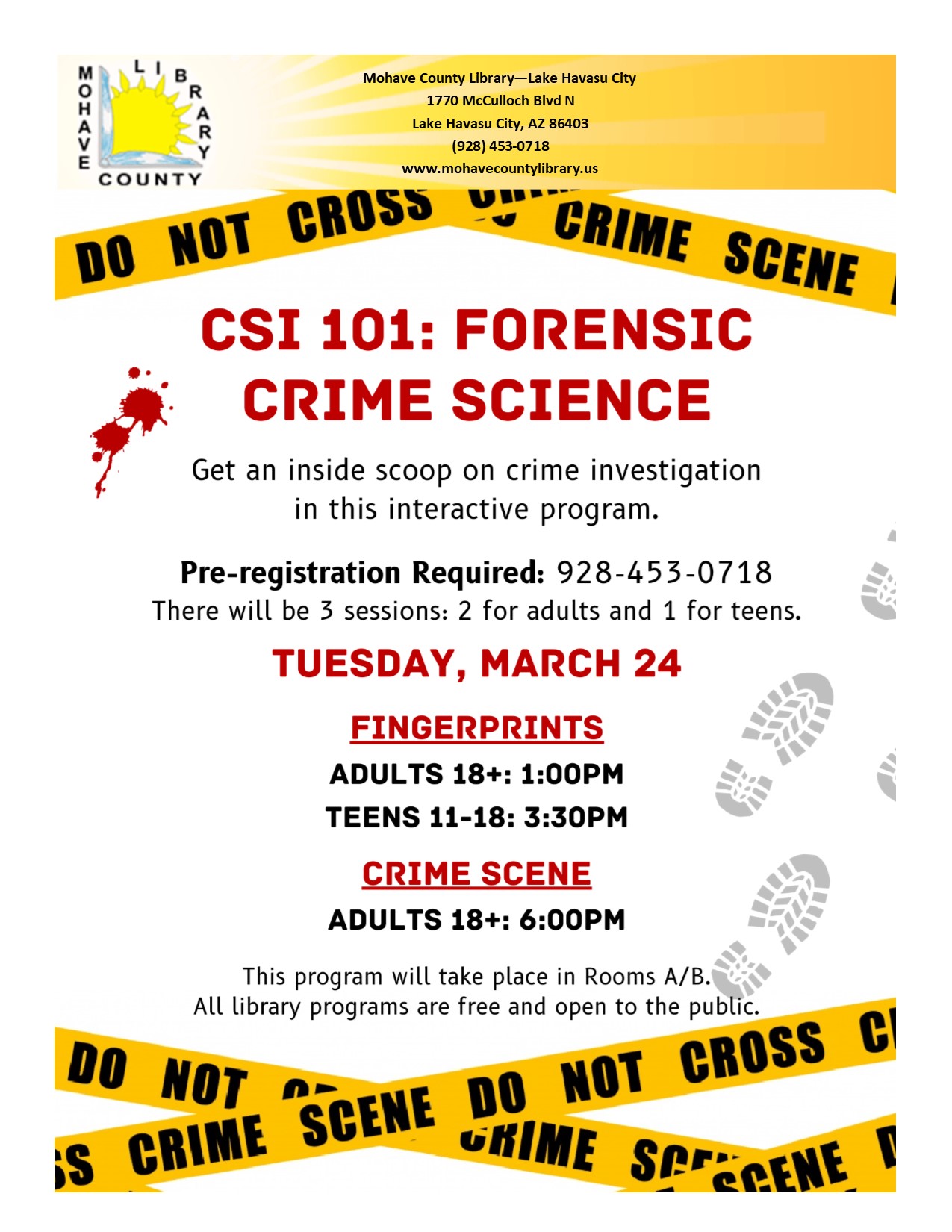 CSI 101 Forensic Crime Science is now cancelled